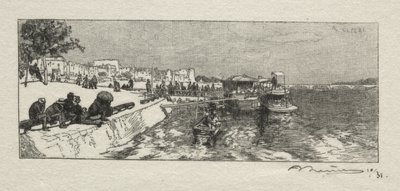 Bercy Pier by Auguste Louis Lepère