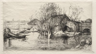 The Flooded Shack by Auguste Louis Lepère