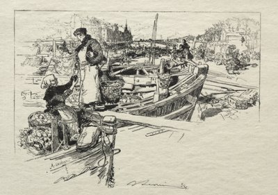 The Apple Market, No. 1 by Auguste Louis Lepère