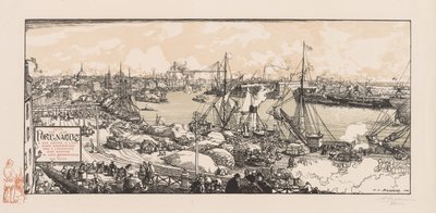 The Port of Nantes by Auguste Louis Lepère