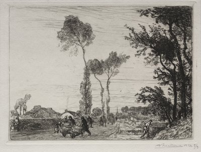 Return from the Market of St. Jean-de-Mont by Auguste Louis Lepère