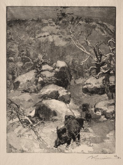 Cuvier Rock Chatillon by Auguste Louis Lepère