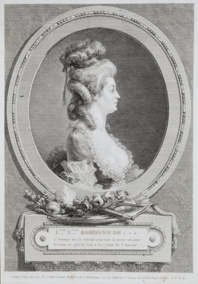 Louise Emilie: Baroness d’Andlau by Augustin de Saint-Aubin