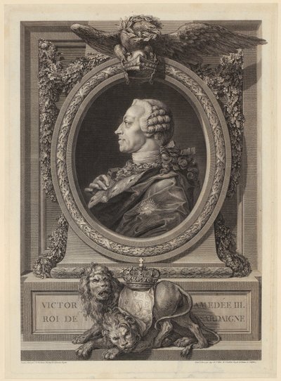 Portrait of Victor Amadeus III, King of Sardinia by Augustin de Saint-Aubin