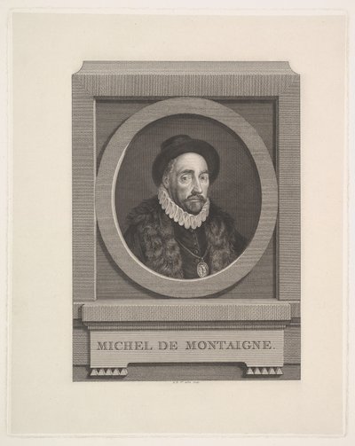 Portrait of Michel de Montaigne by Augustin de Saint-Aubin