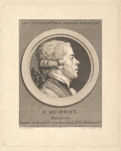 Portrait of François Dumont by Augustin de Saint Aubin