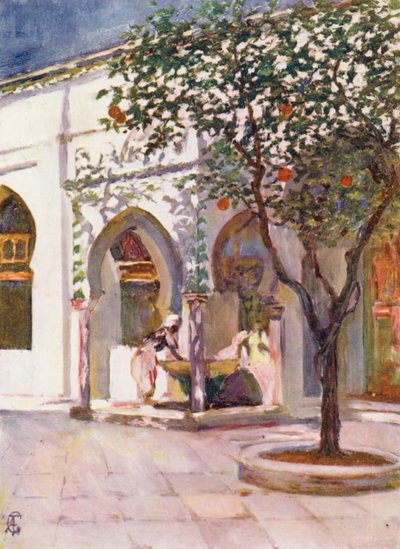 Fountain in Courtyard of the Great Mosque, Algiers by Augustine Fitzgerald