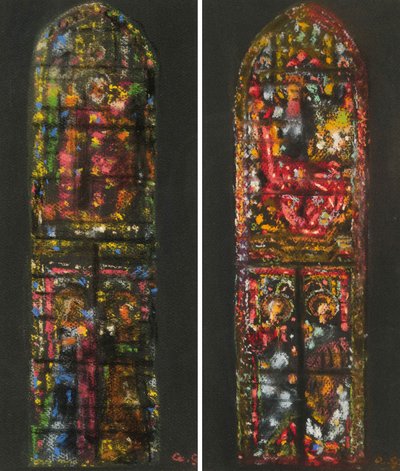 Sketches after a Stained Glass Window in the Cathedral of Florence by Augusto Giacometti