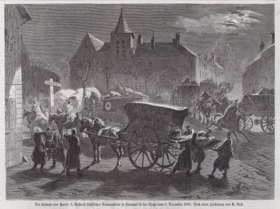 Arrival of Saxon soldiers wounded in the battles outside Paris, Franco-Prussian War, 2 December 1870 by Augustus J. Beck