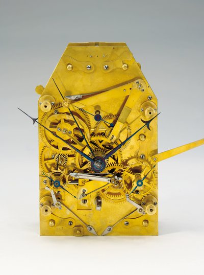 A month-going bodenstanduhr with equation of time and full calendar by Austrian School