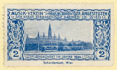 Tram in Front of the City Hall, Vienna by Austrian School