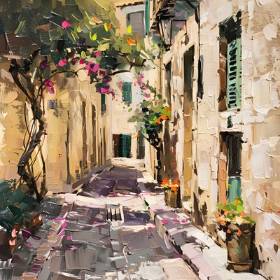 Charming European Alley by Avanesova Elena