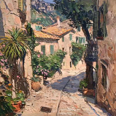 Charming Village Street by Avanesova Elena