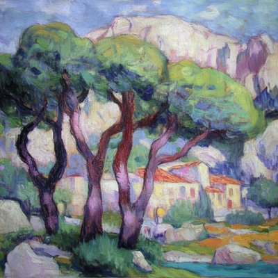 Colorful Mediterranean Mountain Village by Avanesova Elena