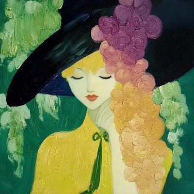 Elegant Woman in Bloom by Avanesova Elena