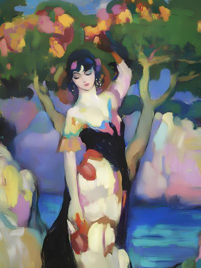 Graceful Woman Coastal Dream by Avanesova Elena