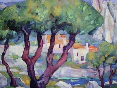 Mediterranean Village View by Avanesova Elena