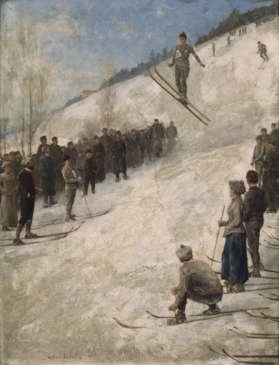 Skiing Competition in Fjelkenbakken, Asker by Axel Hjalmar Ender