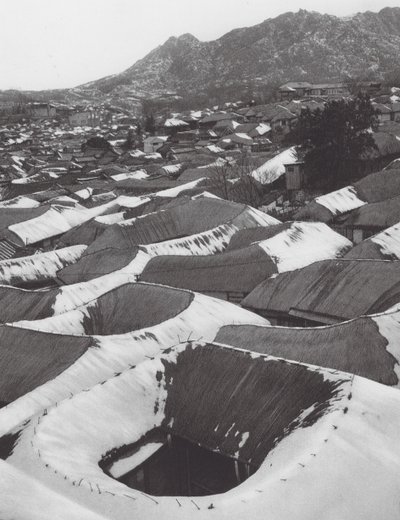 View of a Small Korean Town in Winter by Axel von Graefe