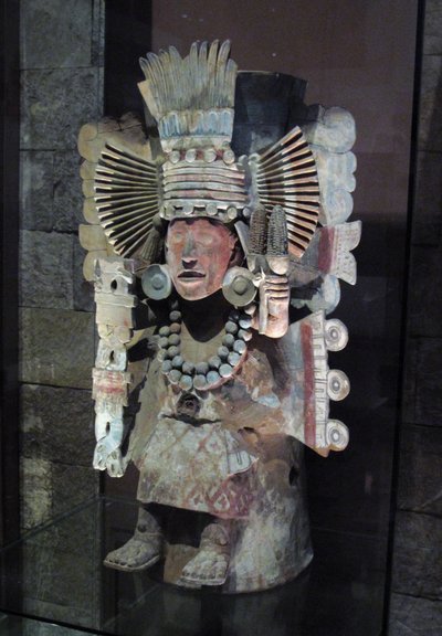 Incense burner in the form of the goddess of maize Xilonen, Late Postclassic period, c.1500 by Aztec
