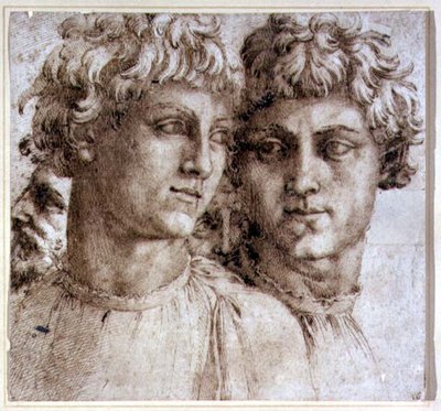 Study of Heads by Baccio Bandinelli