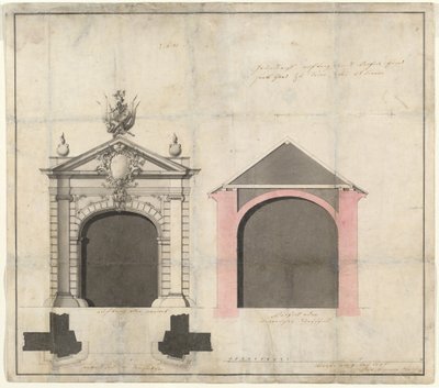 Design for a City Gate in Trier by Balthasar Neumann