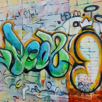 Vibrant Graffiti Bomb by Barbara Piatti