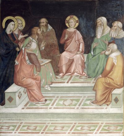 Jesus with the Doctors, from a Series of Scenes of the New Testament by Barna da Siena