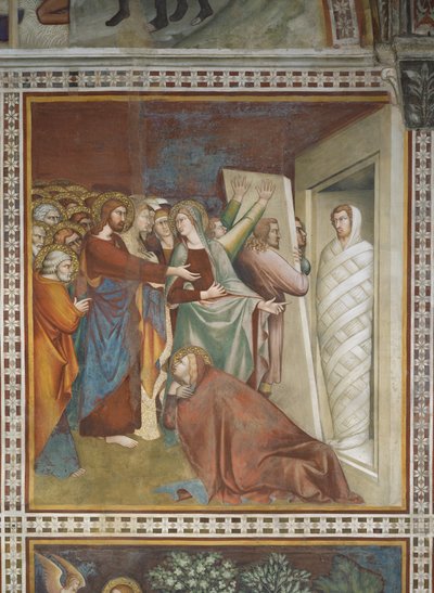 Scene from the New Testament: Resurrection of Lazarus by Barna da Siena