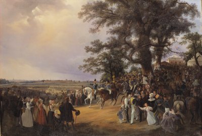 Review in Ladugårdsgärde Fields During Tsar Nicholas Visit in 1838 by Baron Karl Stefan Bennet