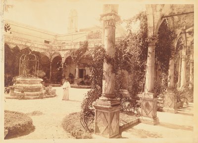 Church Courtyard, Sicily by Baron Wilhelm von Gloeden
