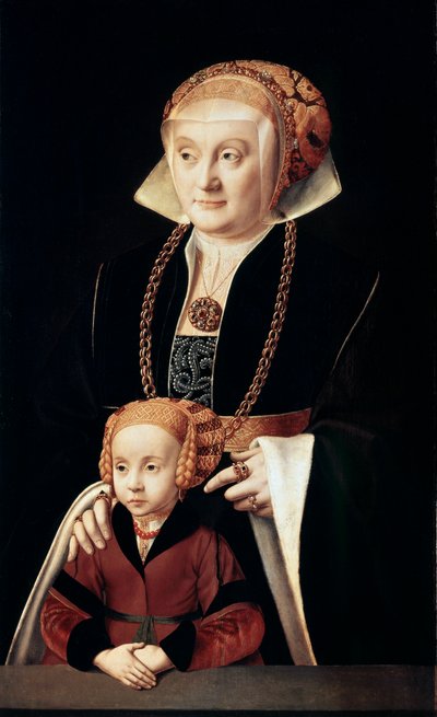 Portrait of a Lady with Daughter, c. 1530s-1540s by Bartholomaeus Bruyn the Elder