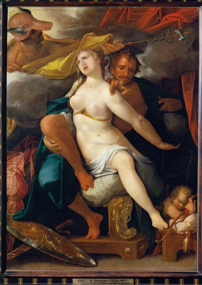 Venus and Mars, Warned by Mercury by Bartholomaeus Spranger