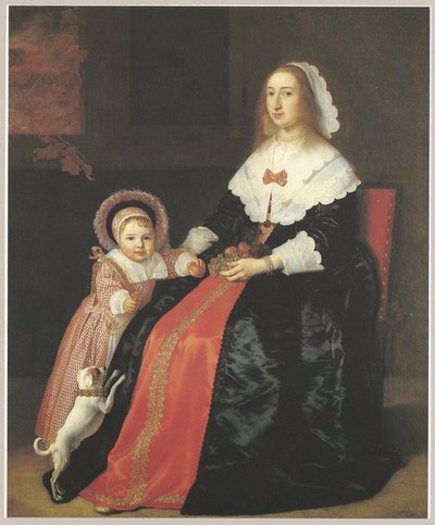 Portrait of a Woman with a Child, Possibly Margaretha Cloeck and Pieter Hulft by Bartholomeus van der Helst