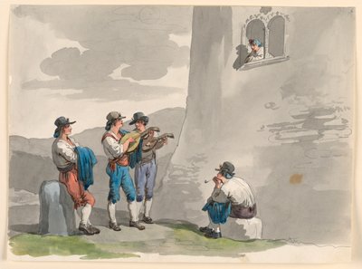 The Serenade, 1807–08 by Bartolomeo Pinelli