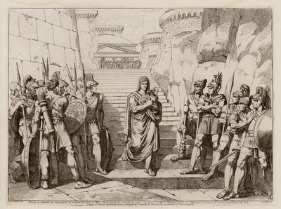 Gaius Fabius Dorsuo passes the Gauls unmolested on his way to make a sacrifice, 390 BC by Bartolomeo Pinelli