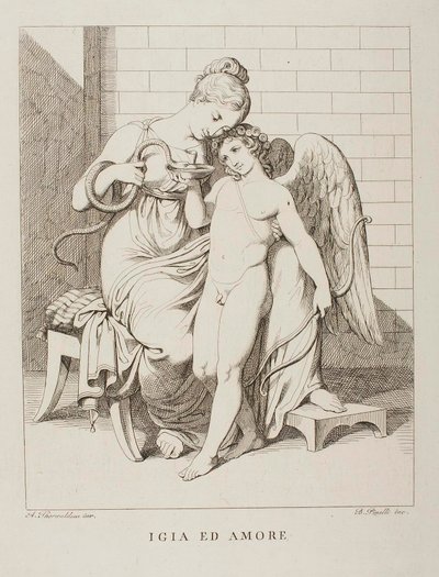 Hygieia and Cupid by Bartolomeo Pinelli