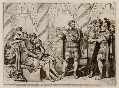 Lucius Aemilius Paullus Macedonicus pointing to the defeated King Perseus of Macedon by Bartolomeo Pinelli