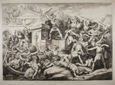 Horatius Cocles Alone on the Sublician Bridge Holds Back Lars Porsena