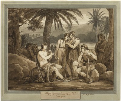 Telemachus Plays and Sings to the Shepherds in Egypt, from The Adventures of Telemachus, Book 2 by Bartolomeo Pinelli