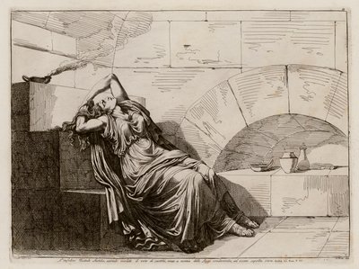 The Vestal Virgin Sestilia buried alive by Bartolomeo Pinelli