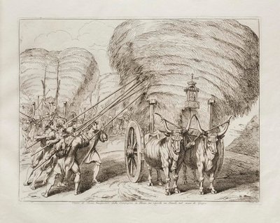 Wagons with Hay Transported from the Country to Rome to be Brought to the Barns in the Month of June by Bartolomeo Pinelli