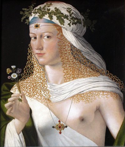 Idealised Portrait of a Courtesan as Flora by Bartolomeo Veneto