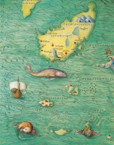 Northern Europe: Iceland, from Atlas of the World in thirty-three Maps by Battista Agnese