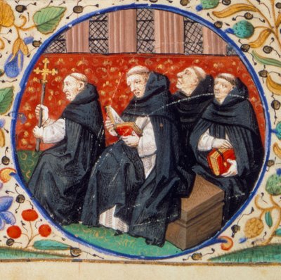 Scene of monastic life (detail) by Bedford Master Workshop