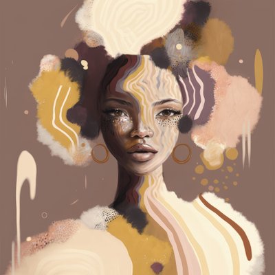 Abstract Melanin Woman by Bella Eve