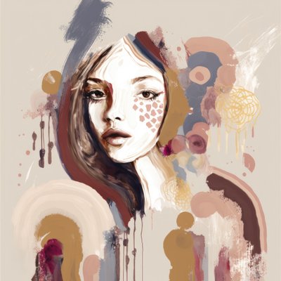 Abstract Woman Portrait by Bella Eve