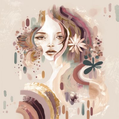 Dreamy Floral Woman by Bella Eve