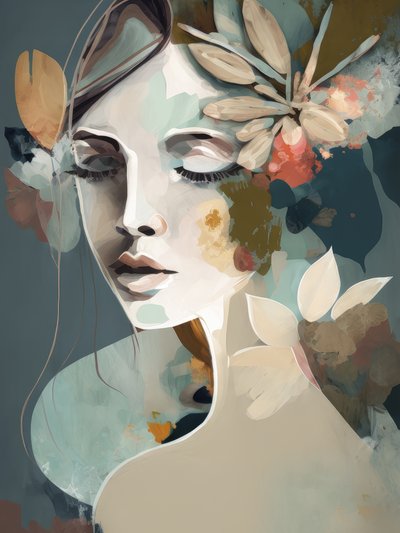 Serene Floral Woman by Bella Eve
