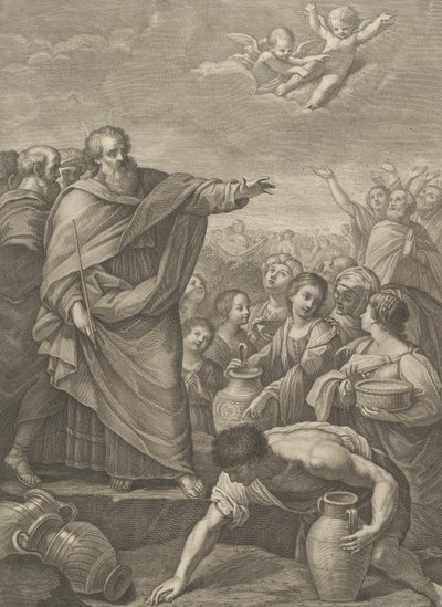 Moses with the Israelites Gathering Manna, 1776 by Benedetto Eredi